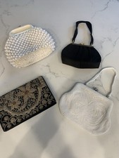 Lot of 4 Vintage / Antique Small Purses Clutches Evening Bags