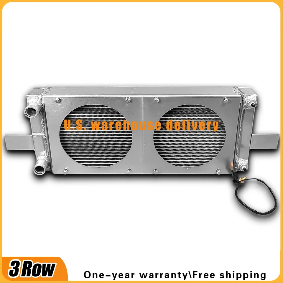 Universal Pocket Tucked Aluminum Radiator For Honda Civic CRX - RH249525 3 Rows - Image 2 of 4