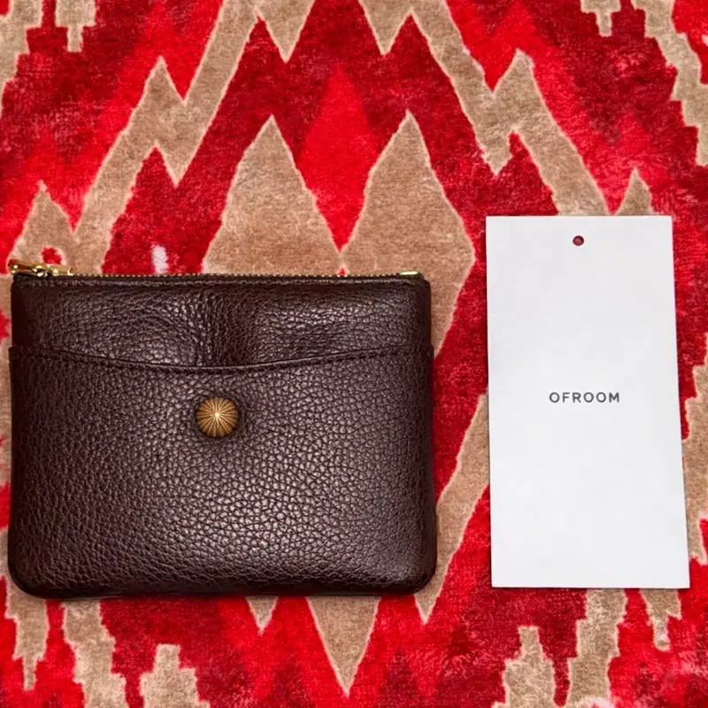 Genuine Leather Card Wallet & Mini Pouch, CHROME HEARTS Style