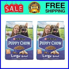 Purina Puppy Chow Dry Dog Food for Large Breeds, High Protein , 30 lb Bag,2pack 0.87 per pound