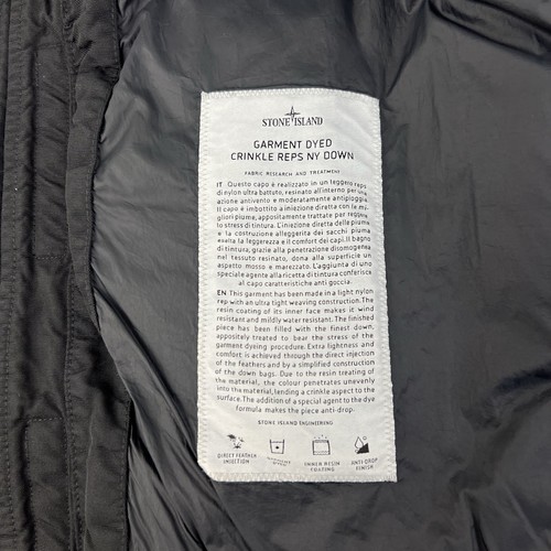 Stone Island Crinkle Reps Down Puffer Gilet Small Jacket Black Coat 5166 - Picture 4 of 6