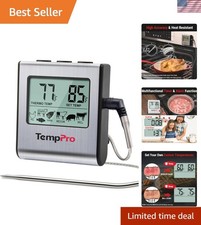 TP16 Large LCD Cooking Thermometer - Precision Meat Thermometer for BBQ