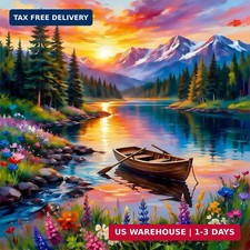 Diamond Painting Kits for Adults, Sunset 5D DIY Diamond Art Kits Full Drill