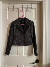 BCBG Paris faux leather/tweed blazer size 2 - Black - Excellent condition