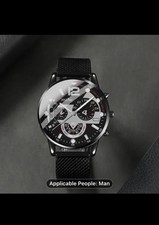 Orologio Uomo Quarzo Regolatore Manuale Calendario Calibrazione e Impostazioni Data Nuovo