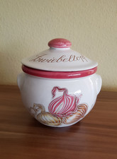 Keramik Zwiebeltopf weiß NEU Vorratsbehälter Aufbewahrung Vorratsdose Onion Pot