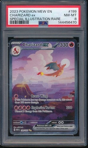 2023 Pokemon MEW EN-151 199 Charizard Special Illustration Rare PSA 8