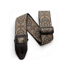 Ernie Ball Jacquard Guitar Strap - Gold & Black Paisley (P04163)