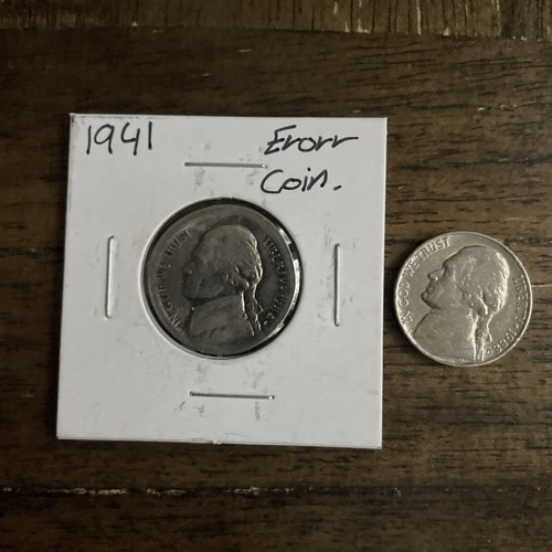 1941 Error Nickel Coin Size Of Quarter - Picture 4 of 4