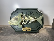 Gemmy BIG MOUTH BILLY BONES BASS Singing Fish Bad 2 the Bone Halloween SEE VIDEO