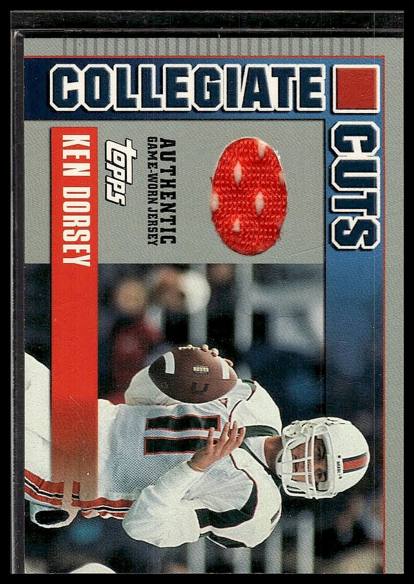 Ken Dorsey Topps Draft Picks & Prospects Collegiate Cuts Relics #CCKD Base