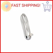 15Ft White Light Duty Extension Cord, 16 Gauge, SPT-2, ON/OFF Switch