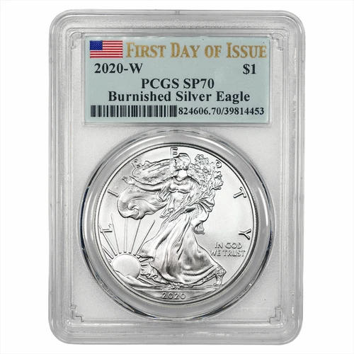 2020-W Burnished American Silver Eagle PCGS SP70
