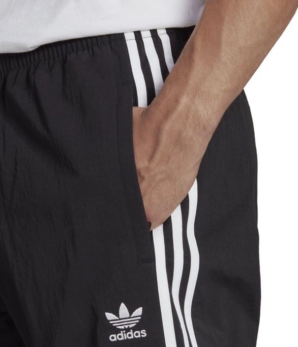 $80 Men’s ADIDAS ORIGINALS CARGO Trefoil Track PANTS Medium HR3364 Black White thumbnail 3
