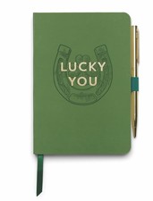 Vintage Sass 4.1" x 5.8" Soft Notebook With Pen, 96 Sheets, Lucky You