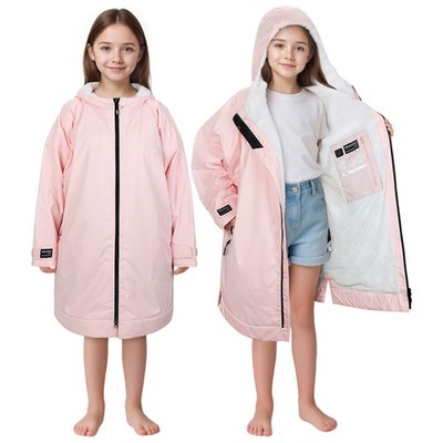 Catalonia Swim Parka for Men Women, Waterproof Surf Swimming Jacket Poncho Robe