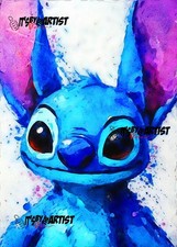 ACEO ATC Sketch - Stitch - 1/1 - Authenticity Stamp