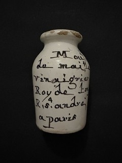 Ancien Pot à Moutarde en Faïence MAILLE Vers 1800 1850 ? Hauteur : 12 3 cm