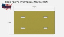 Honda GX240 GX340 GX390 Engine Mount Plate - 1/4" Thick