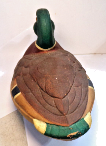 Vintage Mallard ARIDUK DUCK DECOY paper mâché GENERAL FIBRE Co St Louis 14" - Picture 12 of 14