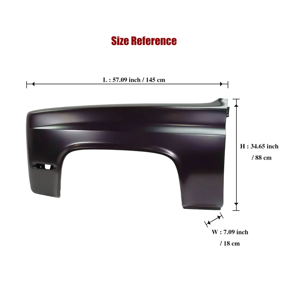 New Front Left Driver Side Primed Fender For 1981-1986 Chevrolet C10 - Изображение 2 из 4