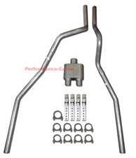 04 - 08 Ford F150 4.6 5.4 Truck Mandrel Bent Dual Exhaust w/ One Chamber Muffler
