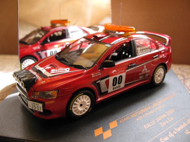 1/43 Mitsubishi Lancer Evo X 00 Rally Japan 2007 Zero Car diecast 1/43 Mitsubishi Lancer Evo X 00 Rally Japan 2007 Zero Car diecast