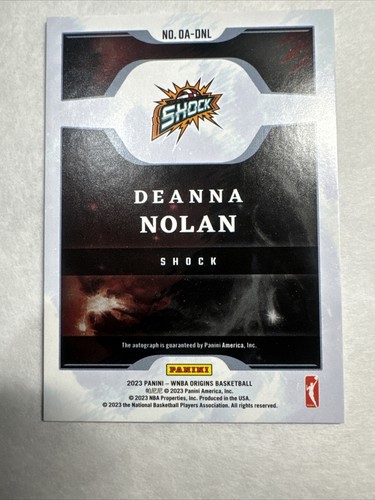2023 WNBA Origins Deanna Nolan Auto GOLD 7/10 Detroit Shock - Picture 6 of 6