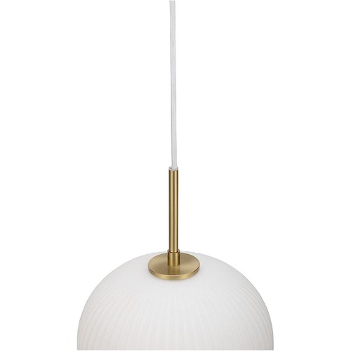 Design Pendelleuchte Deckenlampe Delight Ø25cm Glas Weiß Gold 1 x E27 UVP 133€ - Bild 4 von 8