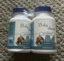(2) 15-Day Cleanse ~ Gut Support ~ 30 Caps Each ~ Sealed ~ Exp.06/2026 & 10/2026