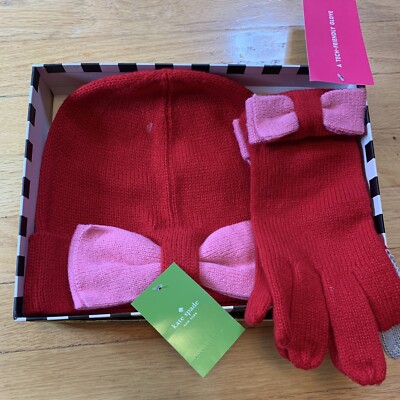 Kate Spade New York Red Dorothy Bow Beanie & Glove Box Set kate spade | Accessories | Kate Spade New York Red Dorothy  main image 4