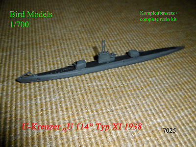 U-Kreuzer U 114  Typ XI  1938      1/700 Bird Models Resinbausatz / resin kit