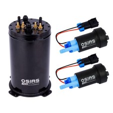 Osias Aluminum 2.6l2.8l 8an Fuel Surge Tank For Twin Walbro 460 Fuel Pumps Osias Aluminum 2.6l2.8l 8an Fuel Surge Tank For Twin Walbro 460 Fuel Pumps