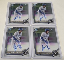 (4) HERARD GONZALEZ 2022 1st Bowman Chrome Auto CPA-HG Rookie KANSAS CITY ROYALS