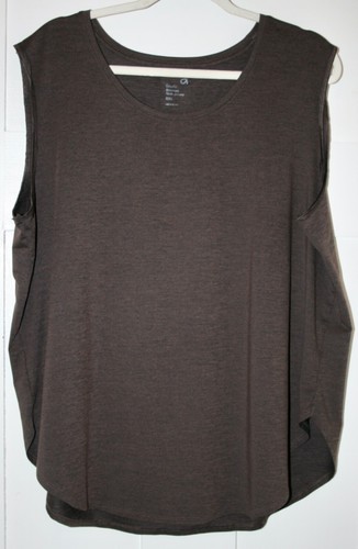 Gapfit Women's Athletic Sleeveless Top Brushed Tech Jersey Brown Size XXL - Picture 3 of 4
