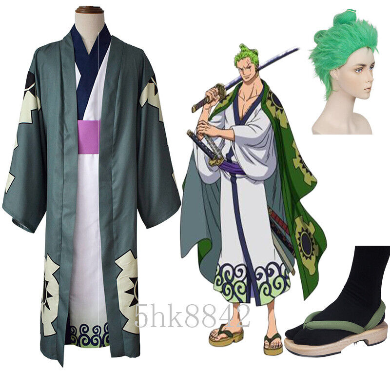 Anime Cosplay One piece Roronoa Zoro Halloween Costume Uniform