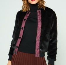 Hunter Original Refined Faux Fur Bomber Jacket S