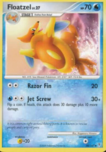 Pokemon - Floatzel - 58/147 - Uncommon - Supreme Victors - NM