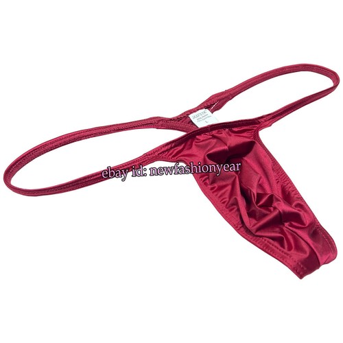 Sexy Men's Thong Ice Silk G-String Underwear Mini Bikini Briefs Jockstrap Tangas - Picture 55 of 56