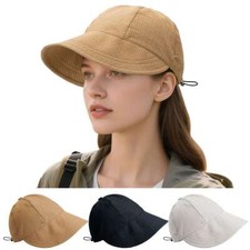 Women Sun Visor Hat Casual Large Wide Brim Uv Protection Summer Beach Travel Cap