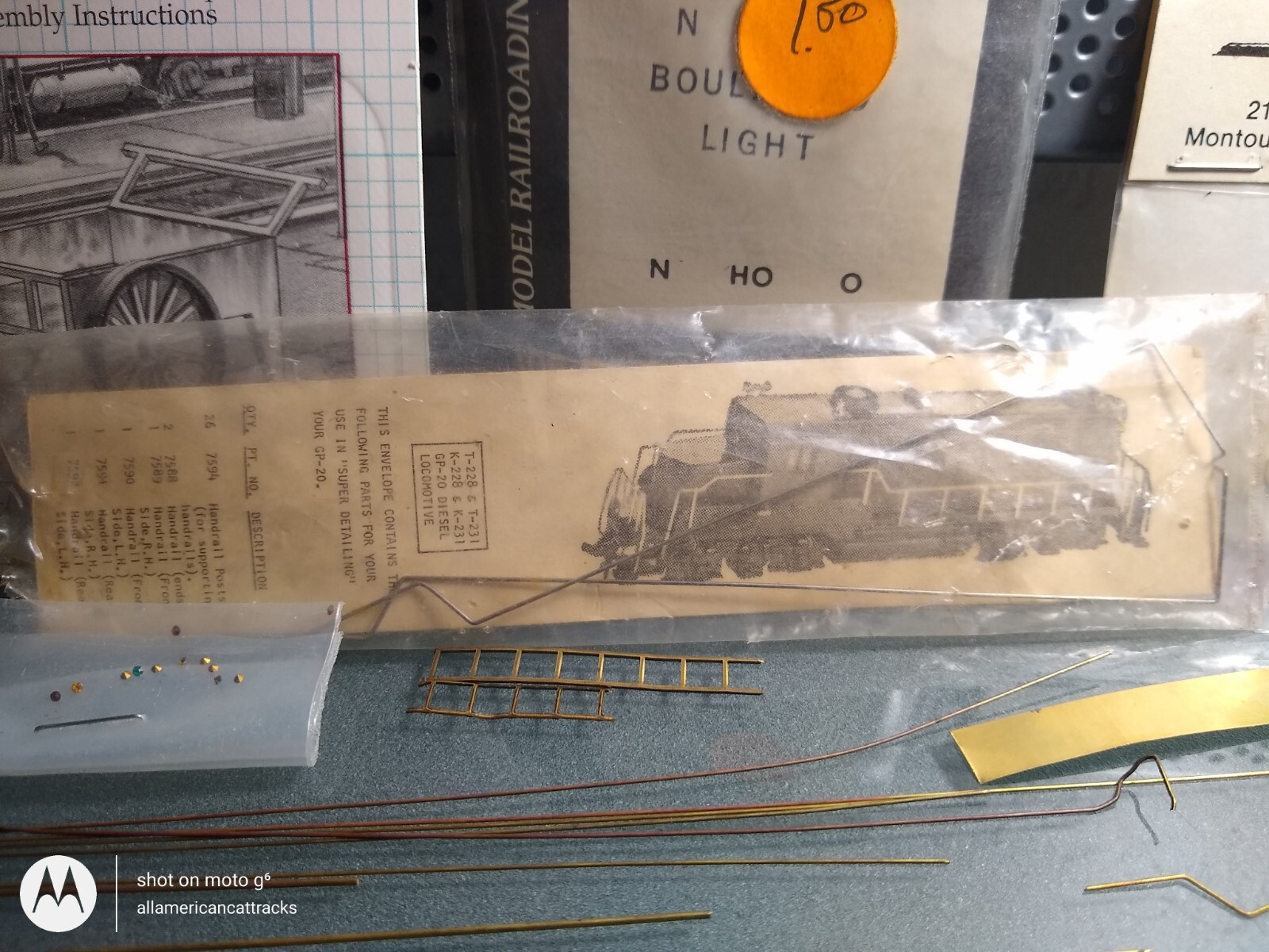 HOSCALE DETAIL PARTS, BRASS, CAST, RAILINGS, BOWSER BELLS