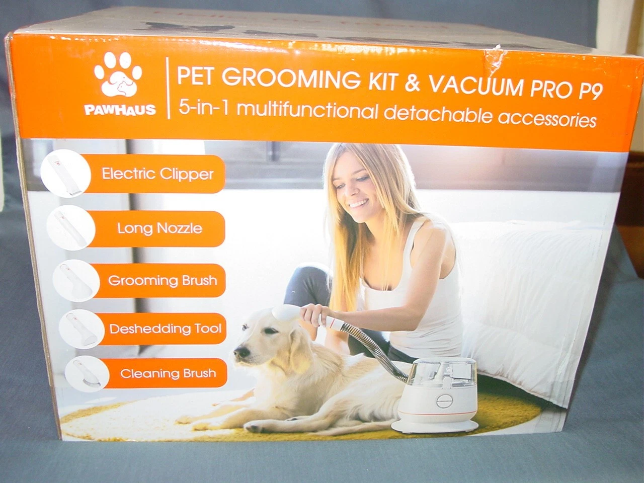 PAWHAUS P9 Pet Grooming Kit & Vacuum 5-in-1 Pet Hair Professional Dog/Cat