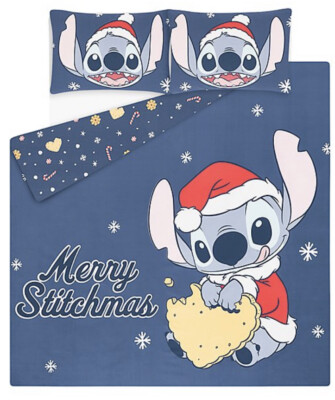 Disney Stitch STITCHMAS Wende Weihnachten Bettbezug Set Wohndeko George