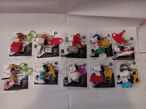 2018 McDonald's Peanuts Snoopy Happy Meal Toys Complete Set of 10