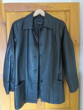 Milan Real Leather Jacket Ladies Womens - Size 12 - Black