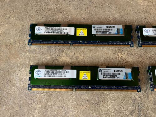 32GB NANYA (4X8GB) PC3-10600R NT8GC72B4NB1NK-CG RAM D6-3(1) - Picture 2 of 5