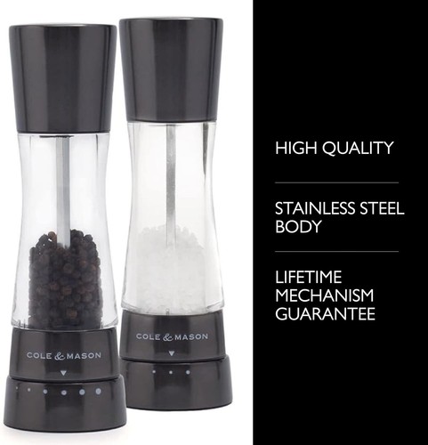 Manual Salt Grinder with Elegant Gunmetal Finish - Freshness & Flavor Mastered - Picture 4 of 10