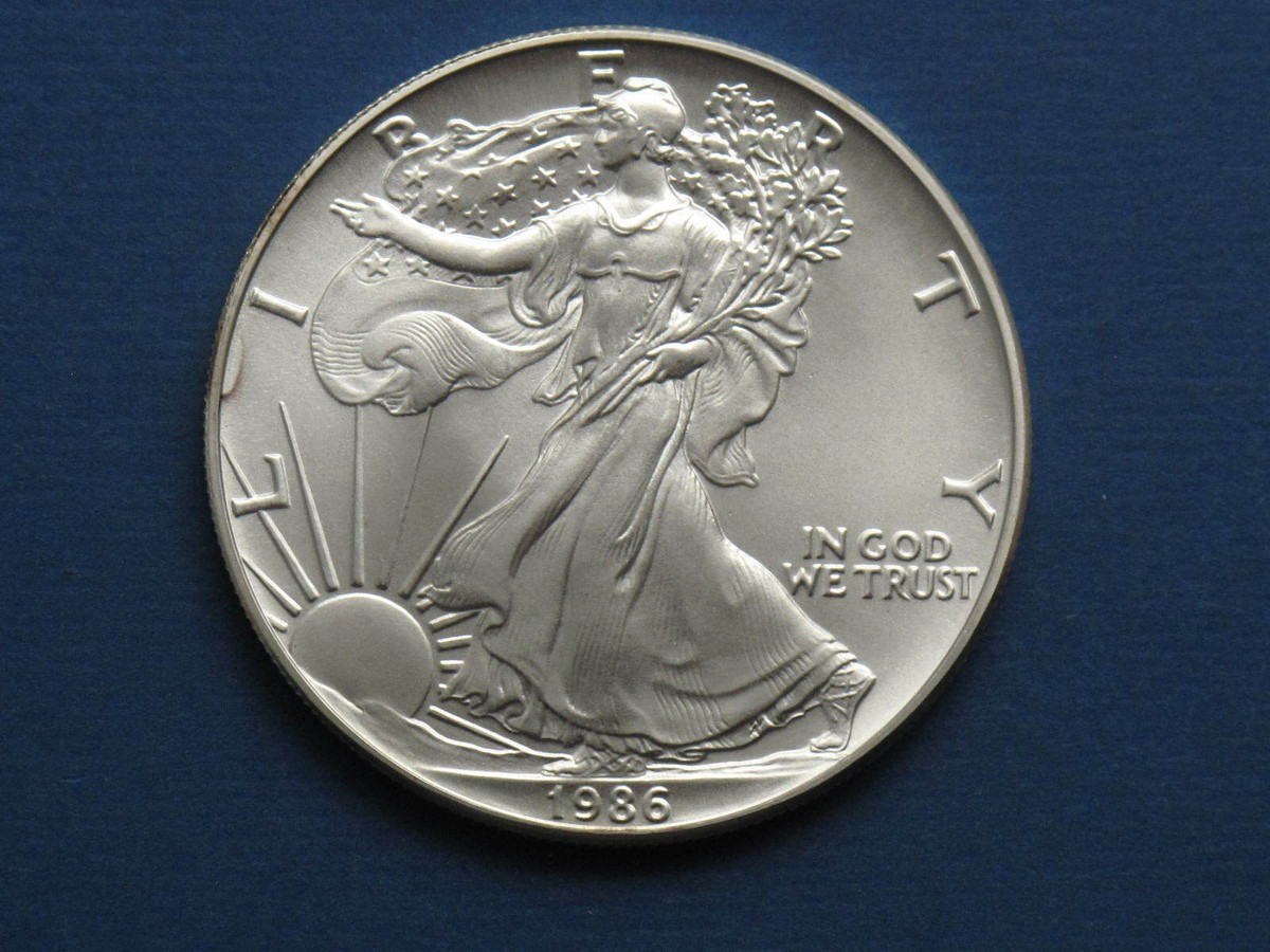 【新品未使用】アメリカ　1986 1oz 銀貨 アメリカ 1986年 1ドル イーグル銀貨] 初年度 【NGC鑑定 MS69