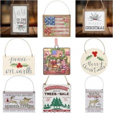 Farmhouse Christmas Ornament Bundle 2 - ALL BRAND NEW Ornaments Set 9 Pieces 