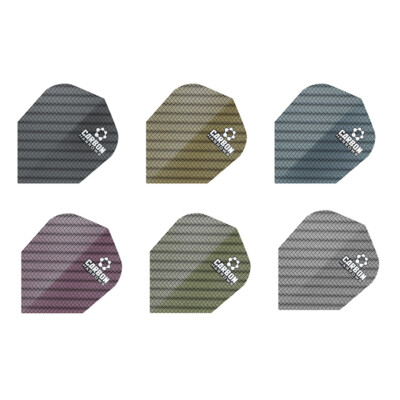Harrows Carbon Dart Flight speziell laminiert in 6 Designs Standart Form